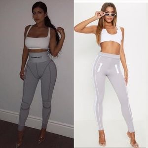 Kylie inspired PLT scuba contrast legging. Size 2.